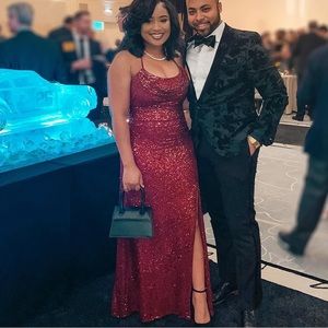 Burgundy sequin dress - US size 8